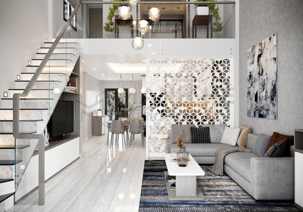 nhà gác lửng 3 phòng ngủ đẹp