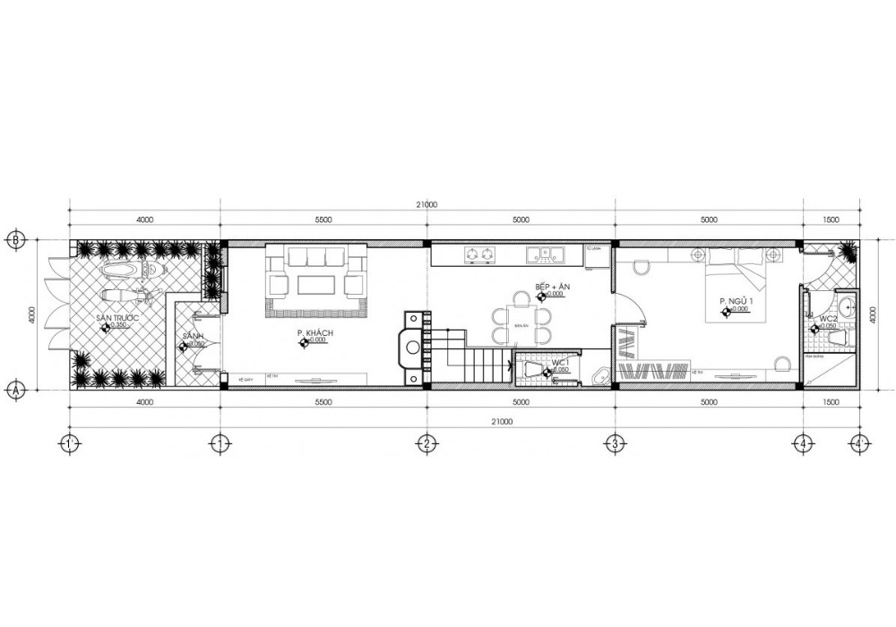 Mẫu nhà gác lửng trên diện tích 80m2 