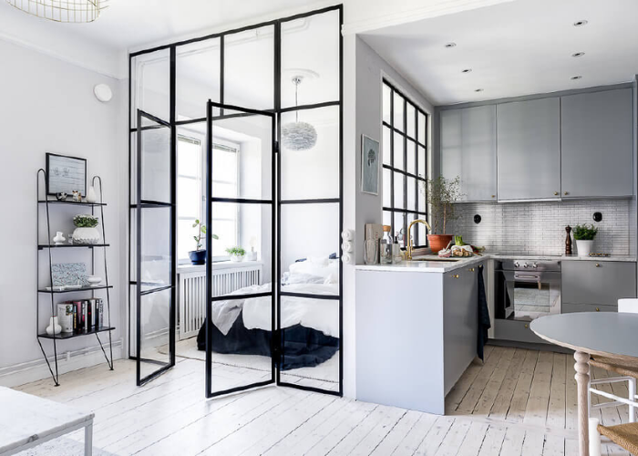 Mẫu thiết kế chung cư 50m2 2 phòng ngủ
