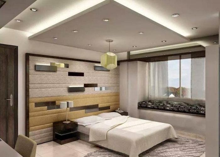 Mẫu đèn thả trần phòng ngủ uốn lượn tròn