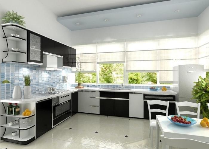 Cây xanh giúp thanh lọc không khí cho không gian bếp trở nên tươi mới, đầy sức sống
