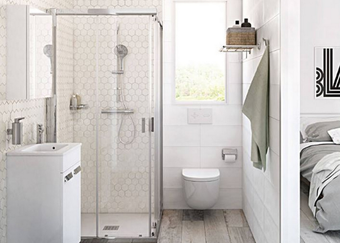 mẫu nhà tắm 4m2 sáng sủa