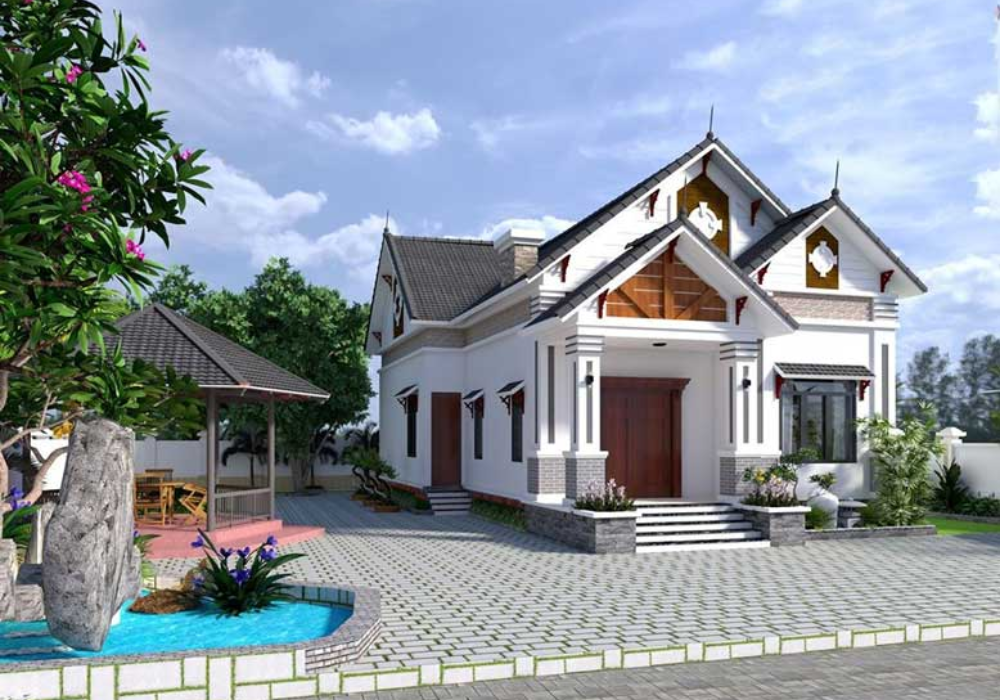 Mẫu thiết kế nhà cấp 4 3 phòng ngủ 6x25m đẹp