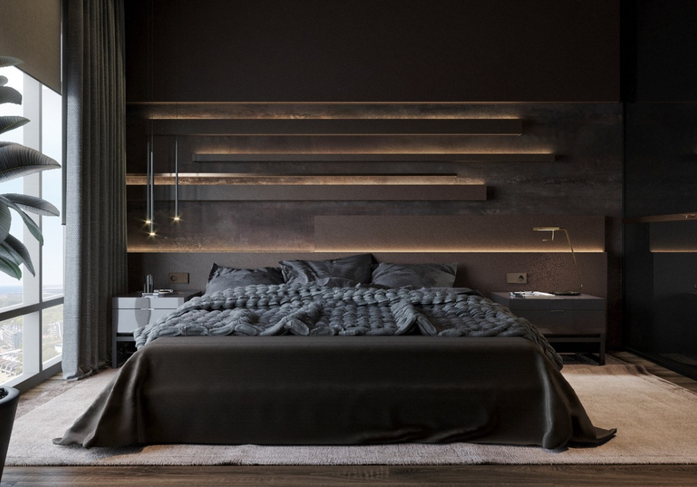 phòng ngủ 40m2 đơn giản nhưng không kém phần tính tế, thanh lịch
