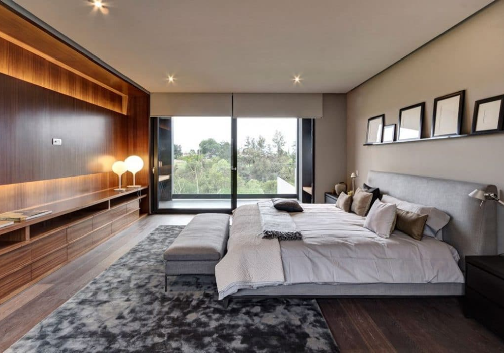 Mẫu thiết kế phòng ngủ 40m2 đẹp, hiện đại với tông màu nâu nhẹ nhàng