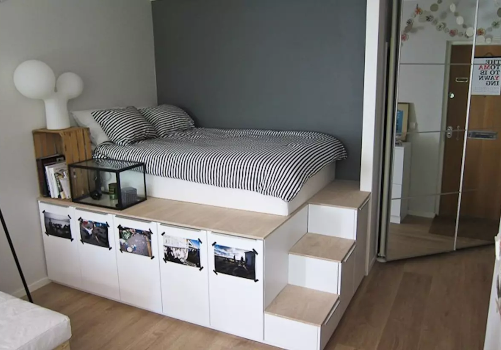 Sử dụng màu trắng cho phòng ngủ nhỏ 8m2