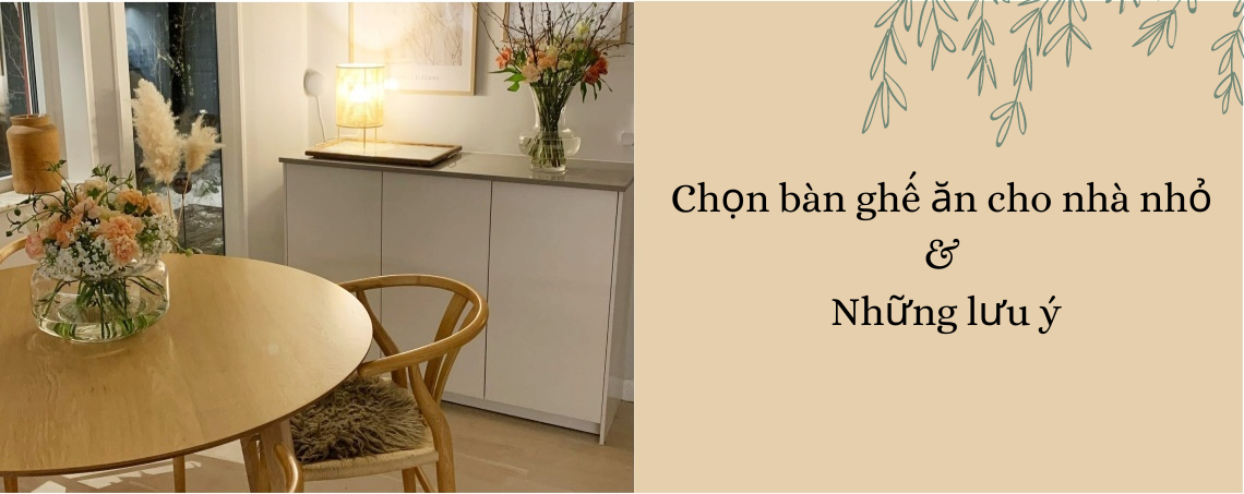 bàn ghế ăn dành cho nhà nhỏ