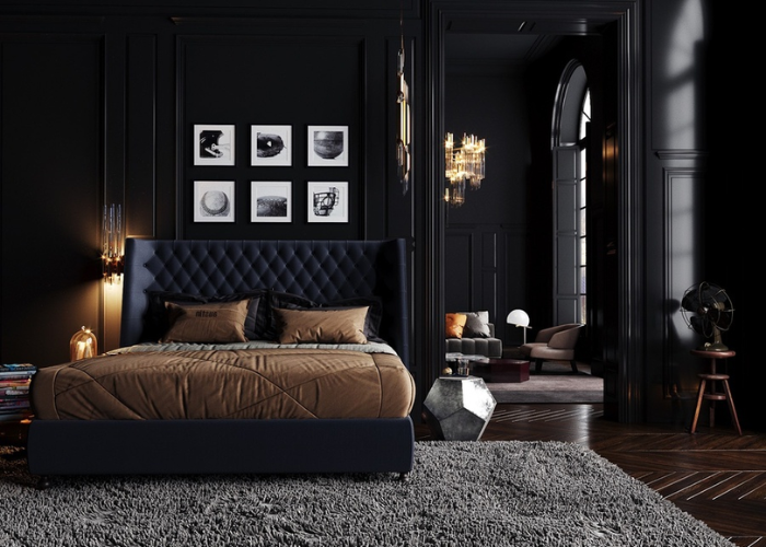 40+ mẫu thiết kế nội thất phòng ngủ màu đen hiện đại, sang trọng