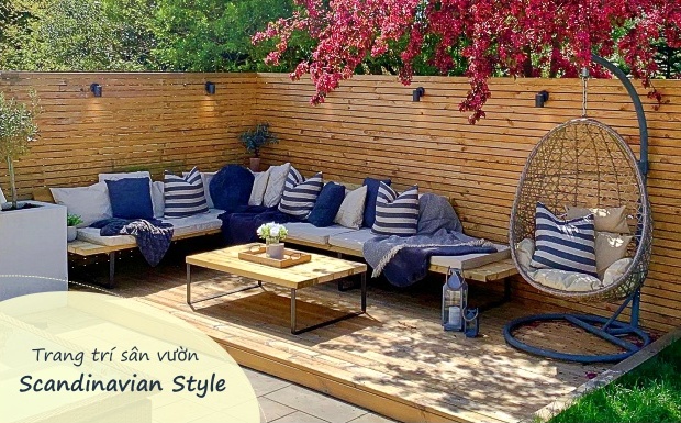 Gợi ý tạo "phòng khách ngoài trời" với đồ trang trí sân vườn phong cách Bắc Âu