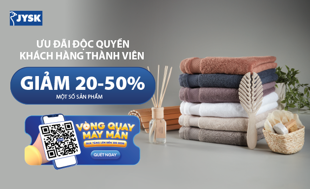 NEW ARRIVAL: Ưu đãi đặc quyền dành cho thành viên JYSK