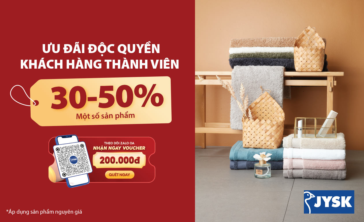 Thông báo thời gian hết hạn điểm tích lũy khách hàng thành viên JYSK