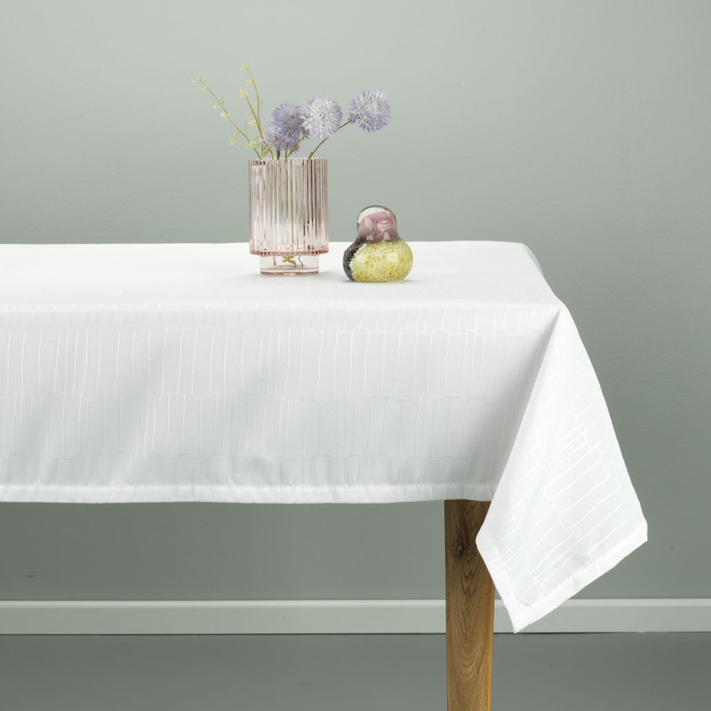Khăn trải bàn | OLVON | polyester | trắng | R140xD240cm