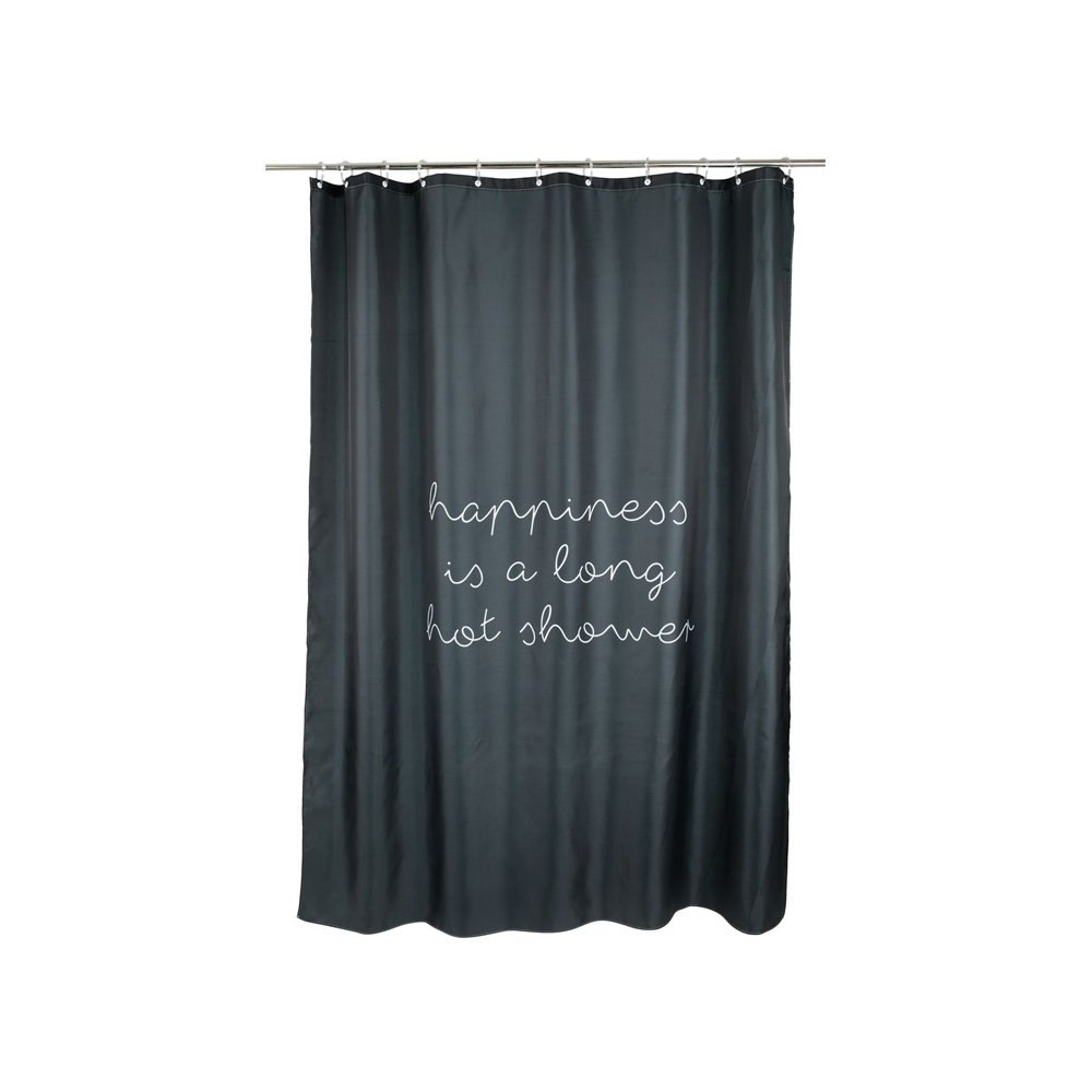Rèm phòng tắm | RUNEMO | Polyester | đen| D200xR150cm