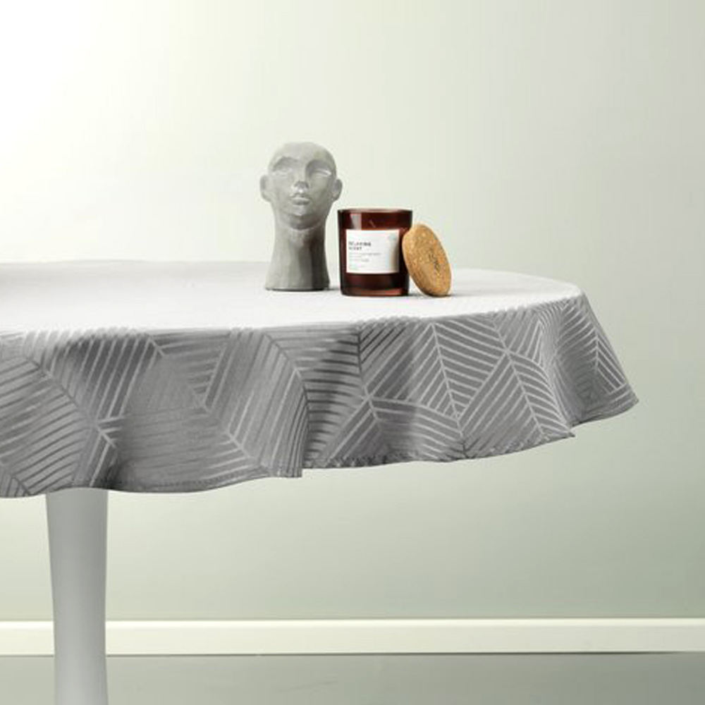 Tablecloth BLOMME Ø120 grey