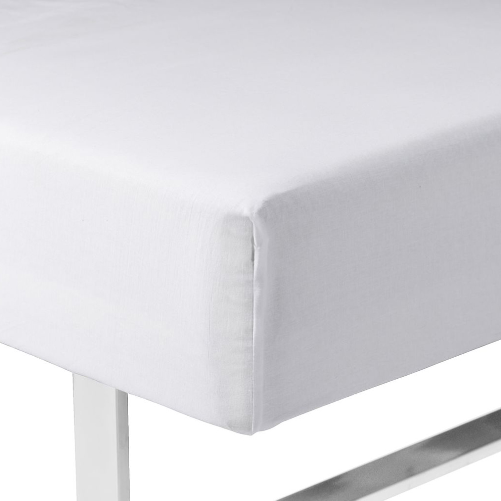 Fitted sheet 90x200x35cm white