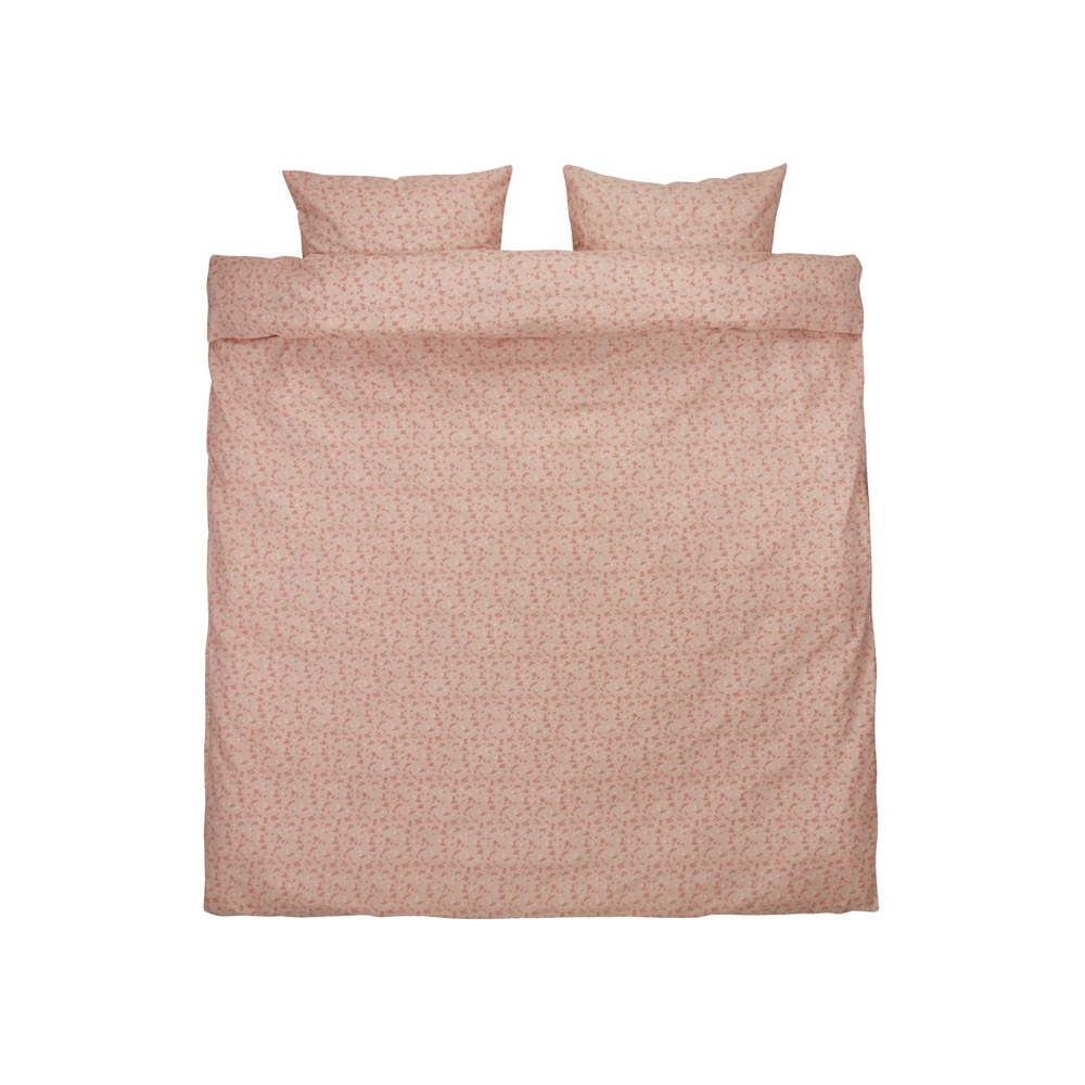 Bộ vỏ chăn gối đôi | LEIA | cotton | hồng | R200xD220cm/R50xD75cm