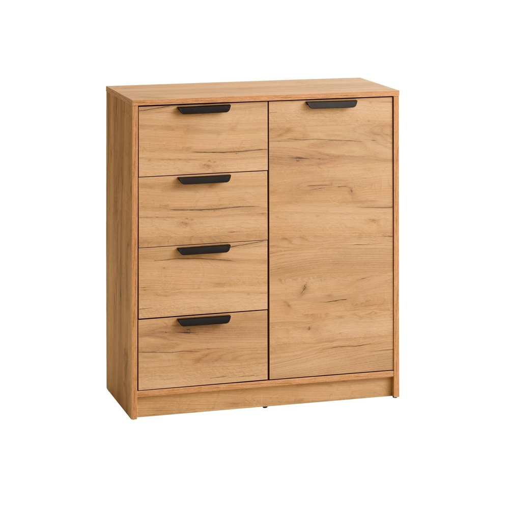 Tủ ngăn kéo 4 ngăn | JENSLEV | gỗ công nghiệp | màu sồi | R79xS36xC89cm