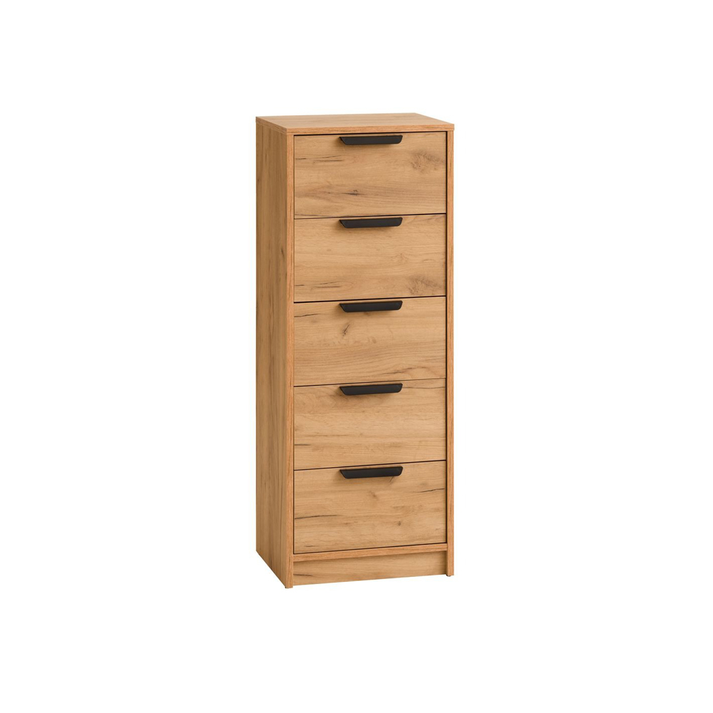 5 drawer chest JENSLEV slim oak