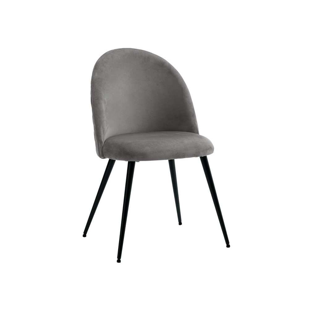 Ghế bàn ăn | KOKKEDAL | kim loại/polyester | xám/đen | R52xS54xC84cm