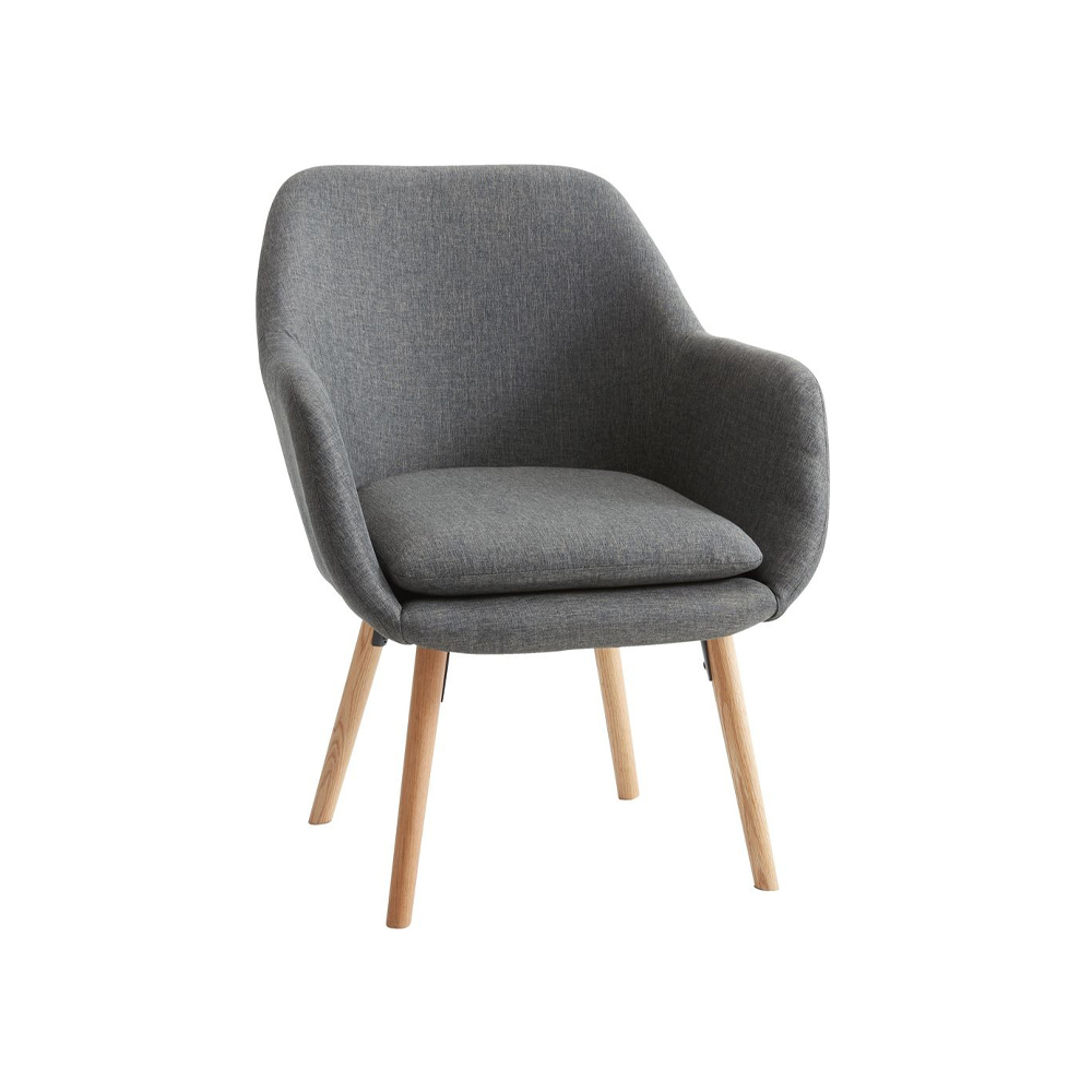 Ghế bành | UDSBJERG | gỗ công nghiệp/polyester | xám | R64xS68xC86cm