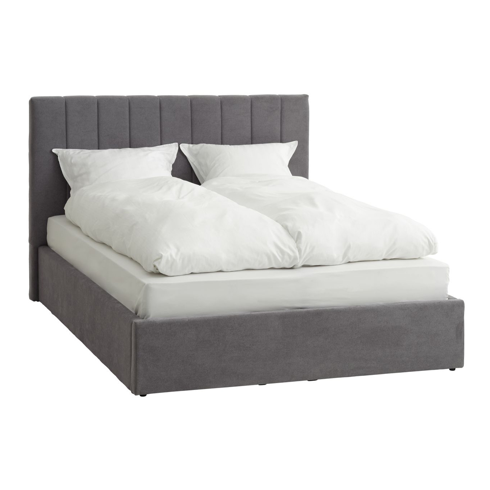 Bed frame AGERFELD 160x200 dark grey