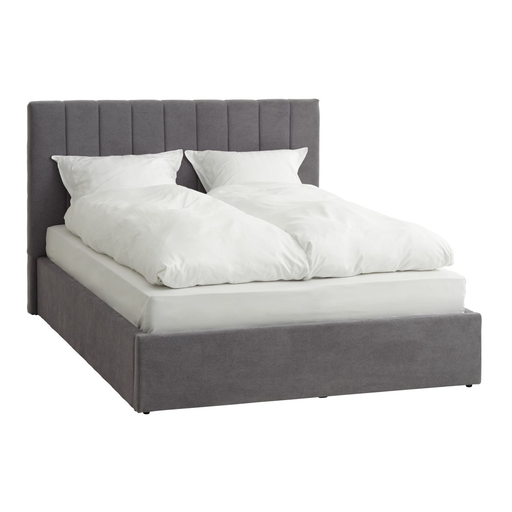 Bed frame HASLEV 160x200 dark grey