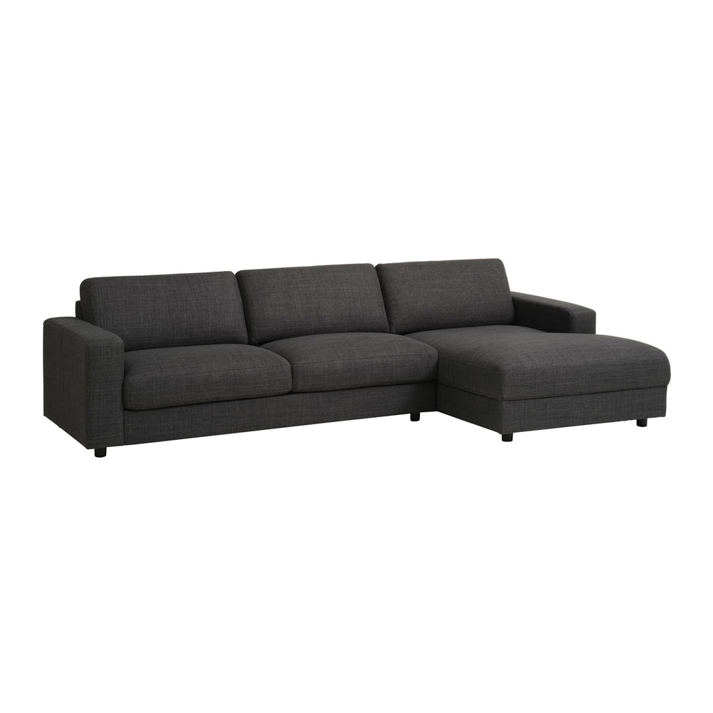 Sofa góc phải | KONGSMARK | vải polyester | xám đậm | R296xS91/152cmxC80cm