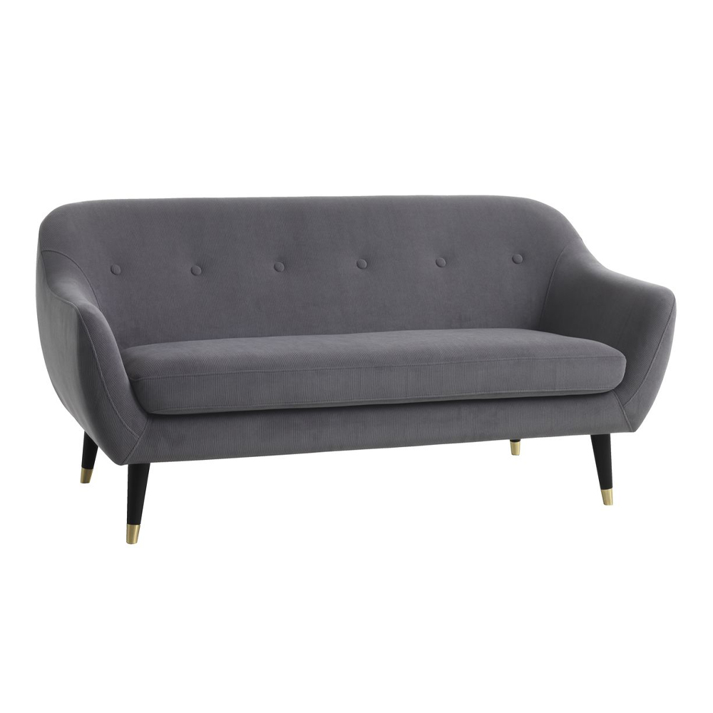 Sofa 2.5 chỗ  | EGEDAL | vải polyester | xám đậm/đen | R170xS83xC83cm