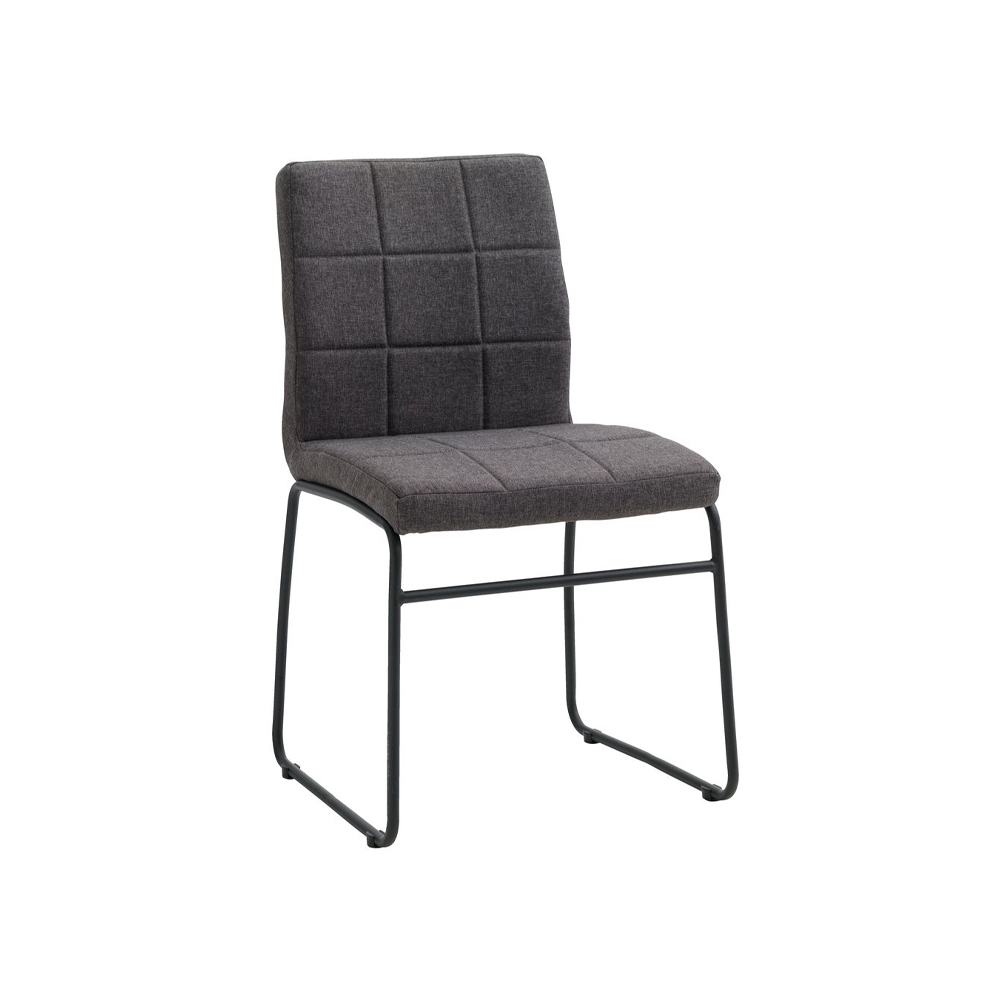Ghế bàn ăn | HAMMEL | kim loại/vải polyester | xám/đen | R53xS56xC86cm