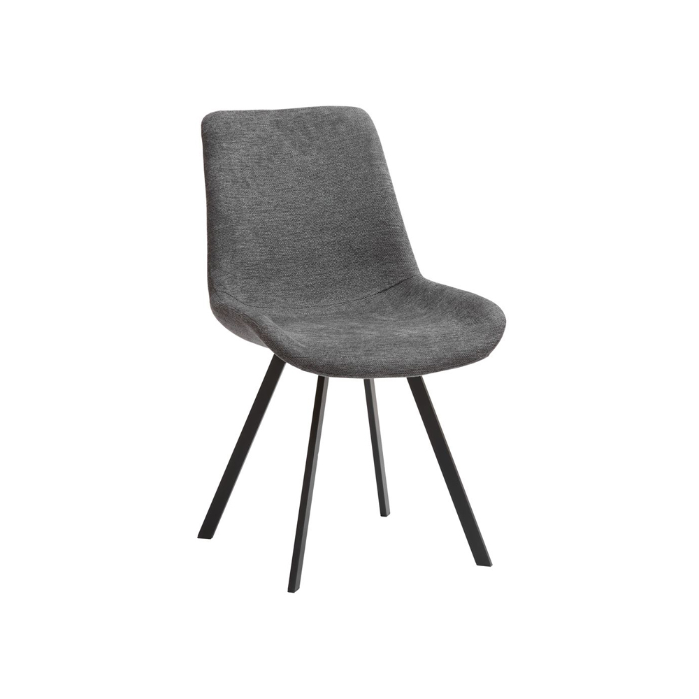 Ghế bàn ăn | HYGUM | chân kim loại/polyester | xám/đen | R54xS59xC90cm
