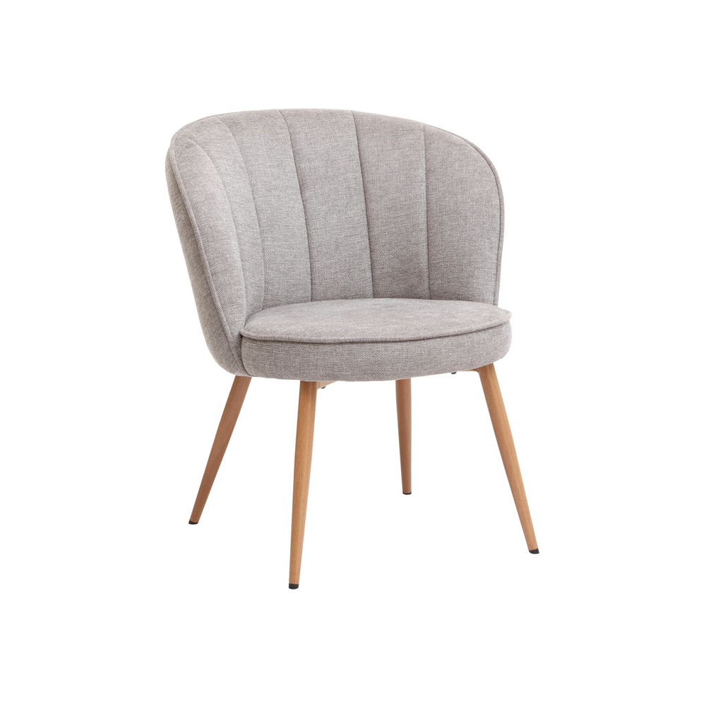 Ghế bành | HOLMDRUP | kim loại/vải polyester | xám/sồi | R66xS68xC81cm