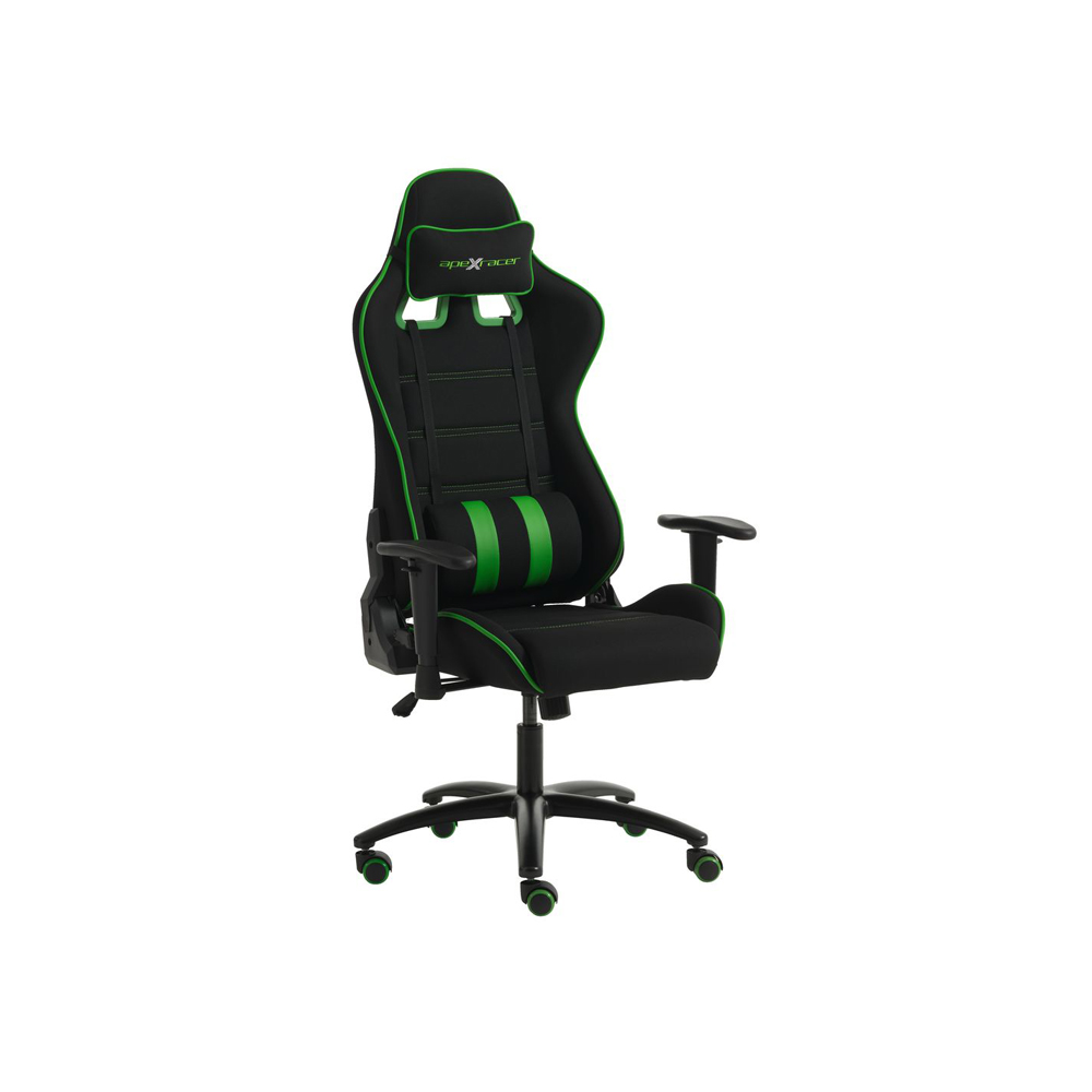 Ghế gaming | LAMDRUP | kim loại/polyester | đen/xanh lá cây | R70xS56xC129/139cm
