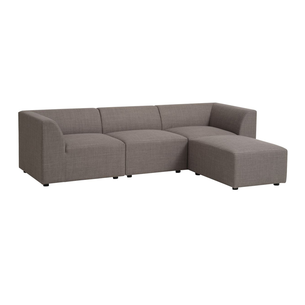 Sofa modul đổi góc | TERNDRUP | vải polyester | xám nhạt | R250xS88/176xC67cm