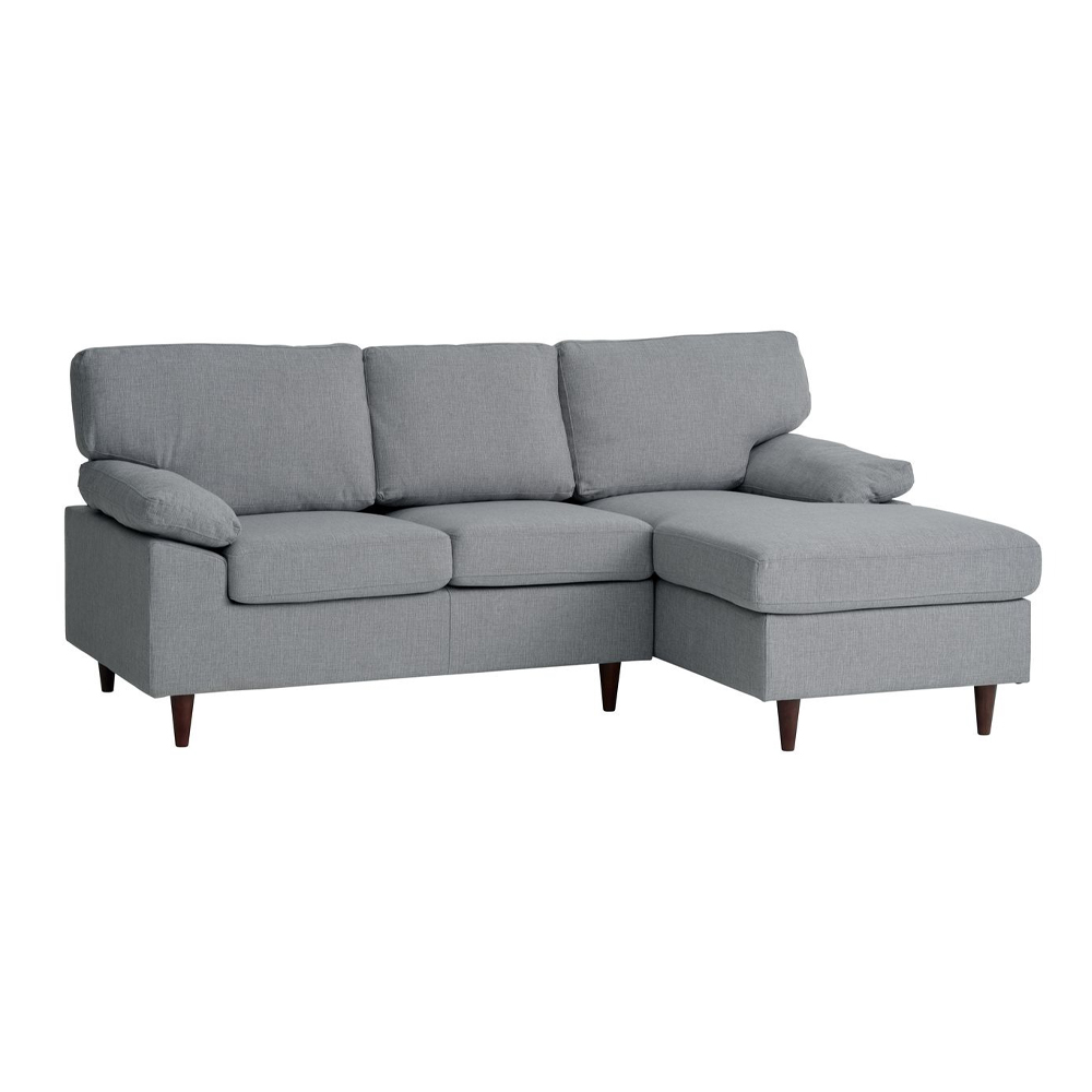 Sofa góc phải | GEDVED | vải polyester/chân gỗ cao su | xám nhạt | R209xS84/141xC85cm