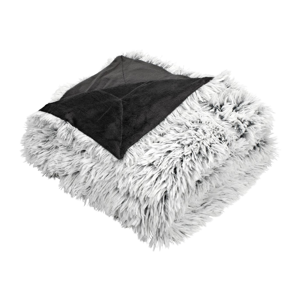 Chăn sofa | LOTUS | polyester giả lông | xám | 135x195cm