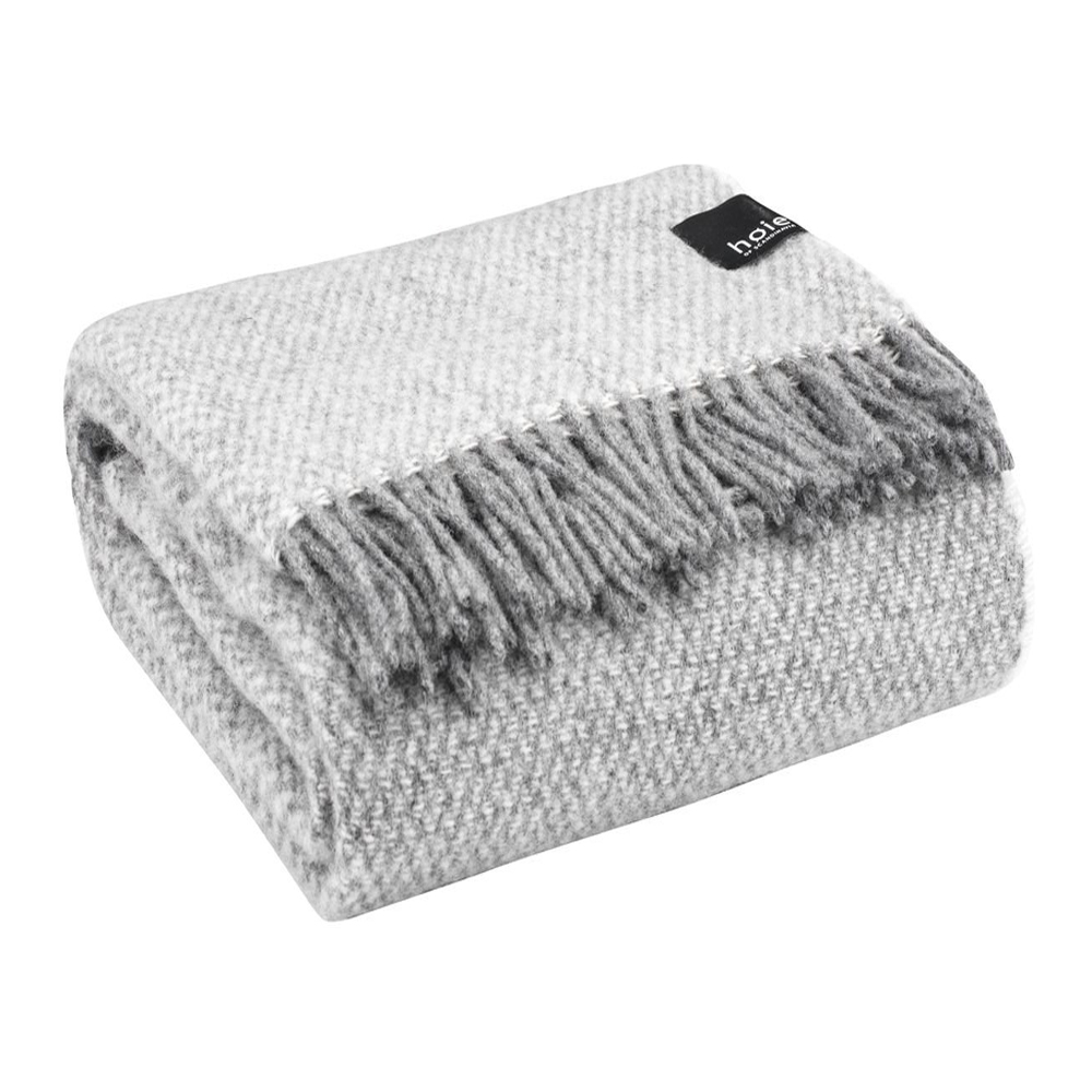 Wool throw HØIE 130x180 grey/off-white