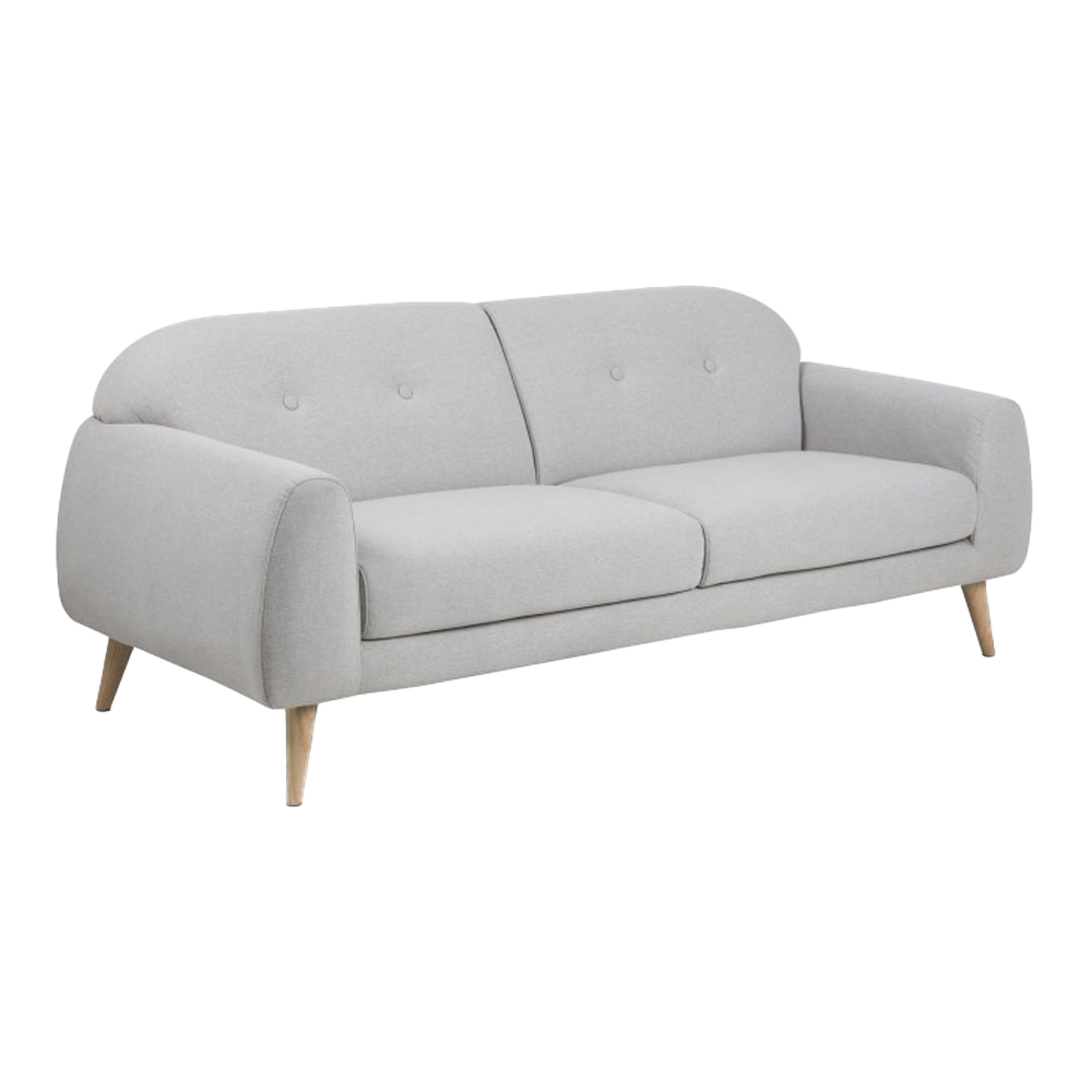 Sofa 3s | FASTER | polyester fabric | light gray | R200xS82xC78cm