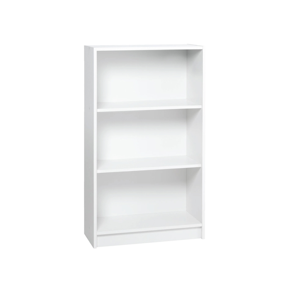 HORSENS 3-tier bookshelf, white industrial wood; 70x120x30cm; PLUS