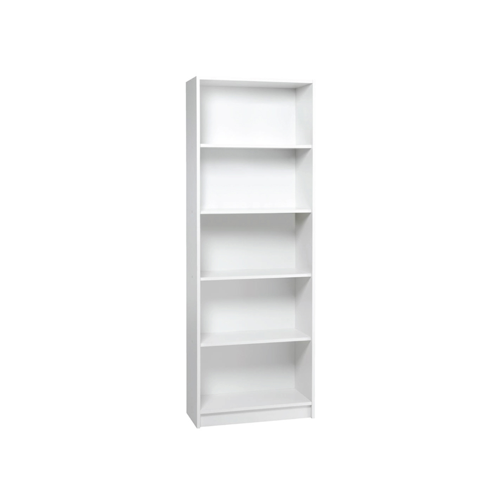 5-tier bookcase HORSENS, white industrial wood; 70x197x30cm; PLUS