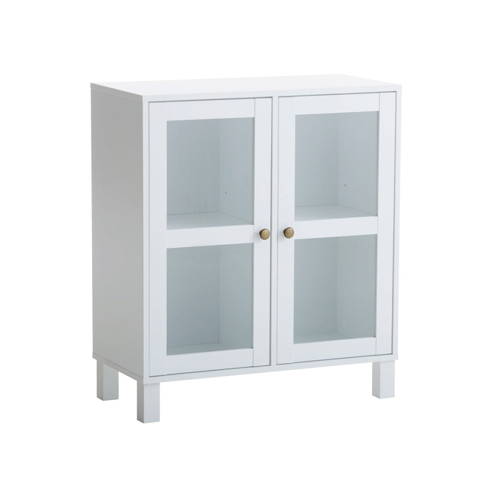 Display Cabinet SKALS glass doors white