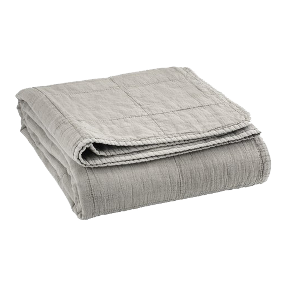 Quilted blanket VALMUE 130x180 grey
