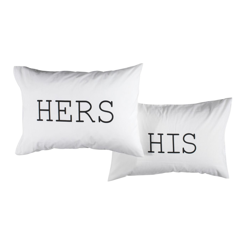 Pillowcase 50x70/75cm HIS/HERS KRONBORG