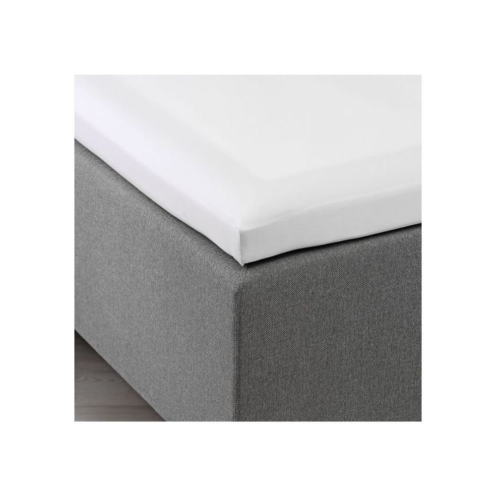 Cotton sateen envelope white; 90x200x6-10 cm