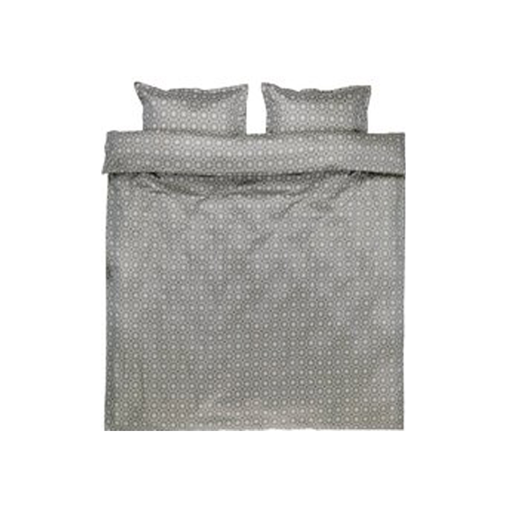 Set of 1 duvet cover, 2 gray ANASOFIE Sateen cotton pillowcases; 2x50x70/75cm, 200x220cm