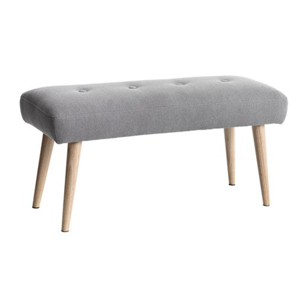 EGEDAL Bench | light gray polyester fabric | R110xS40xC47cm