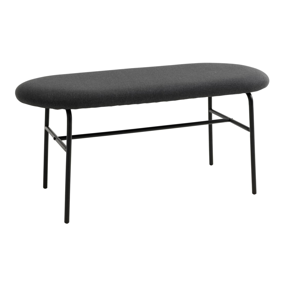 AALBORG Bench | gray/black | R91xS37xC47 cm