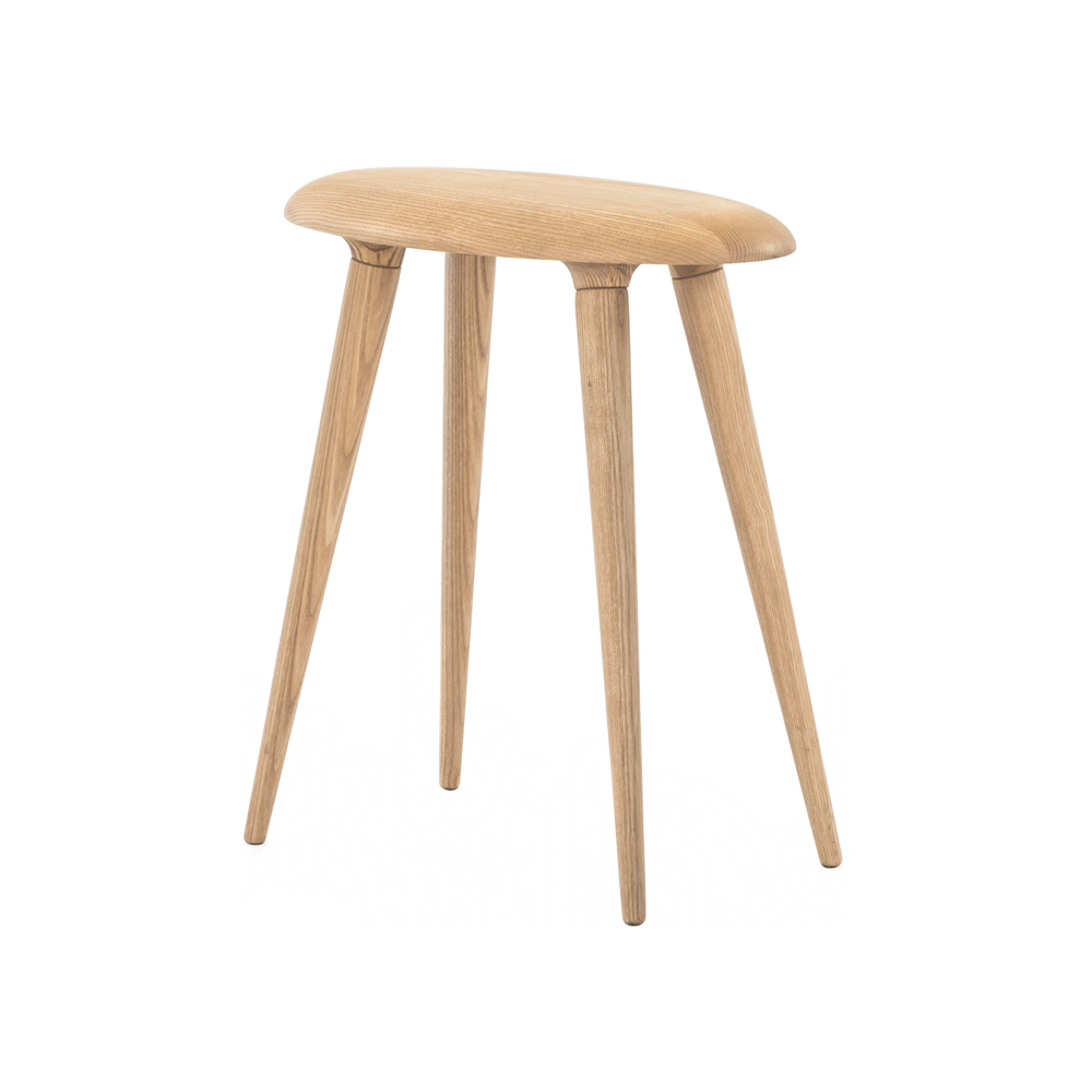 Small stool | NOFU644 | natural color ash wood | R38xS20xC45cm