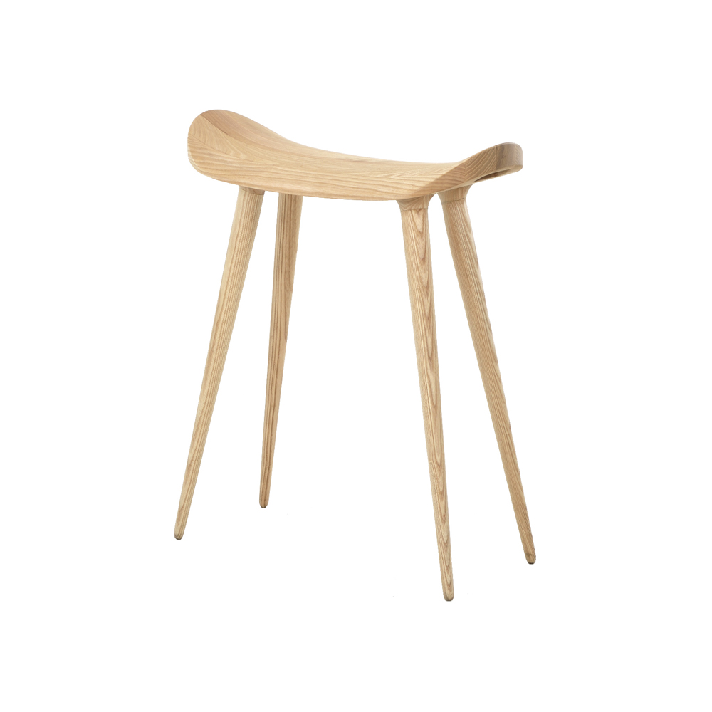 Small stool NOFU645, ash wood; R50xS22xC38 cm