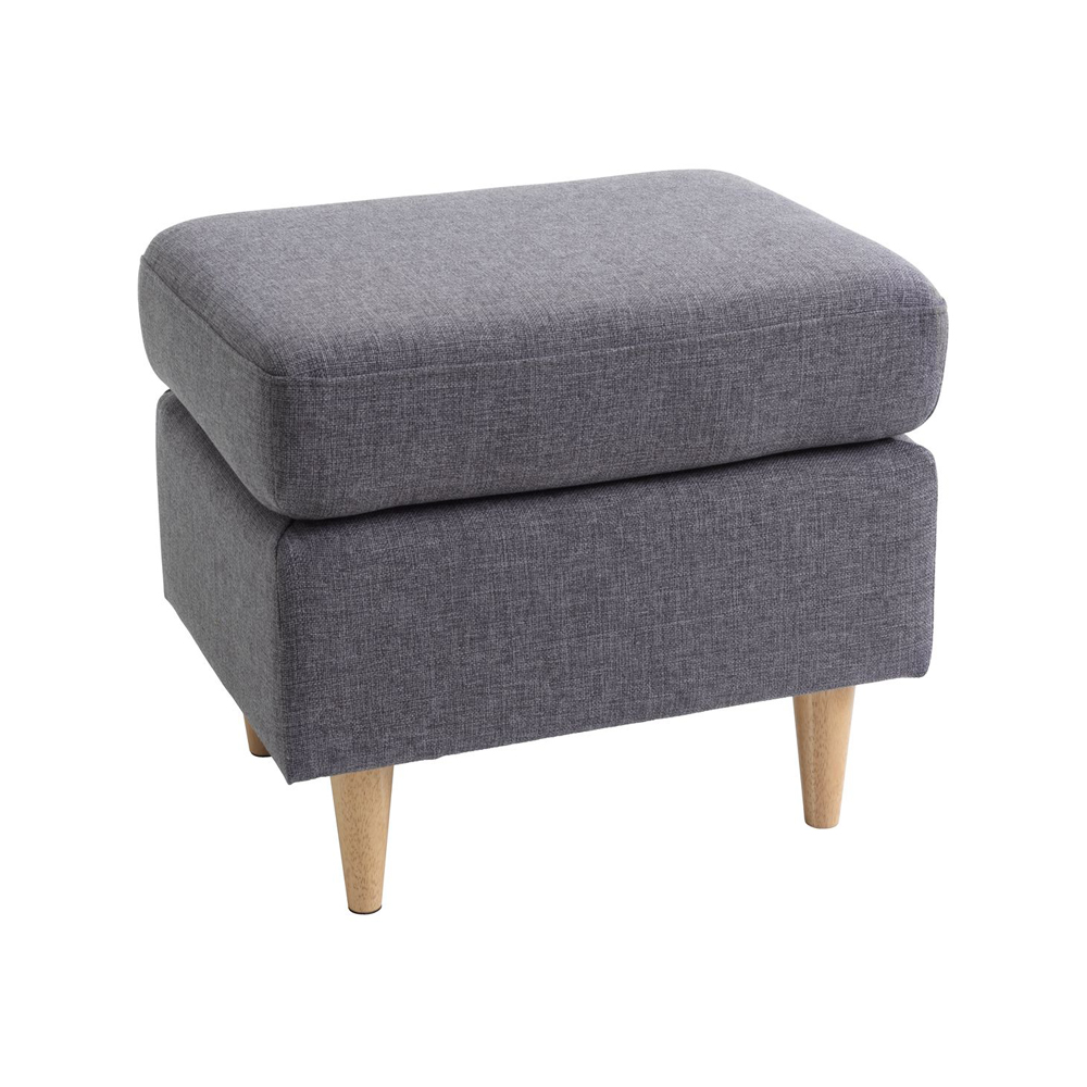 GEDVED stool, gray polyester fabric; 61x47x46 cm