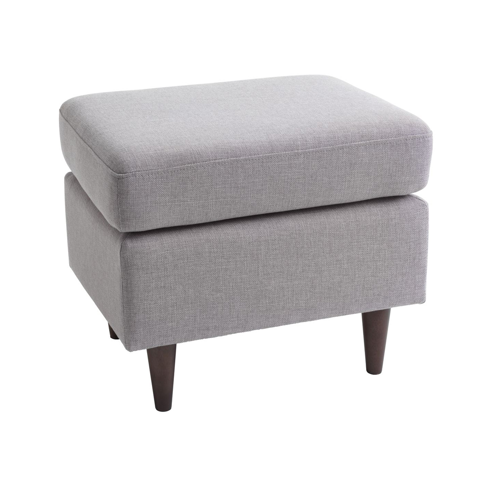 GEDVED stool, light gray polyester fabric; 61x47x46 cm